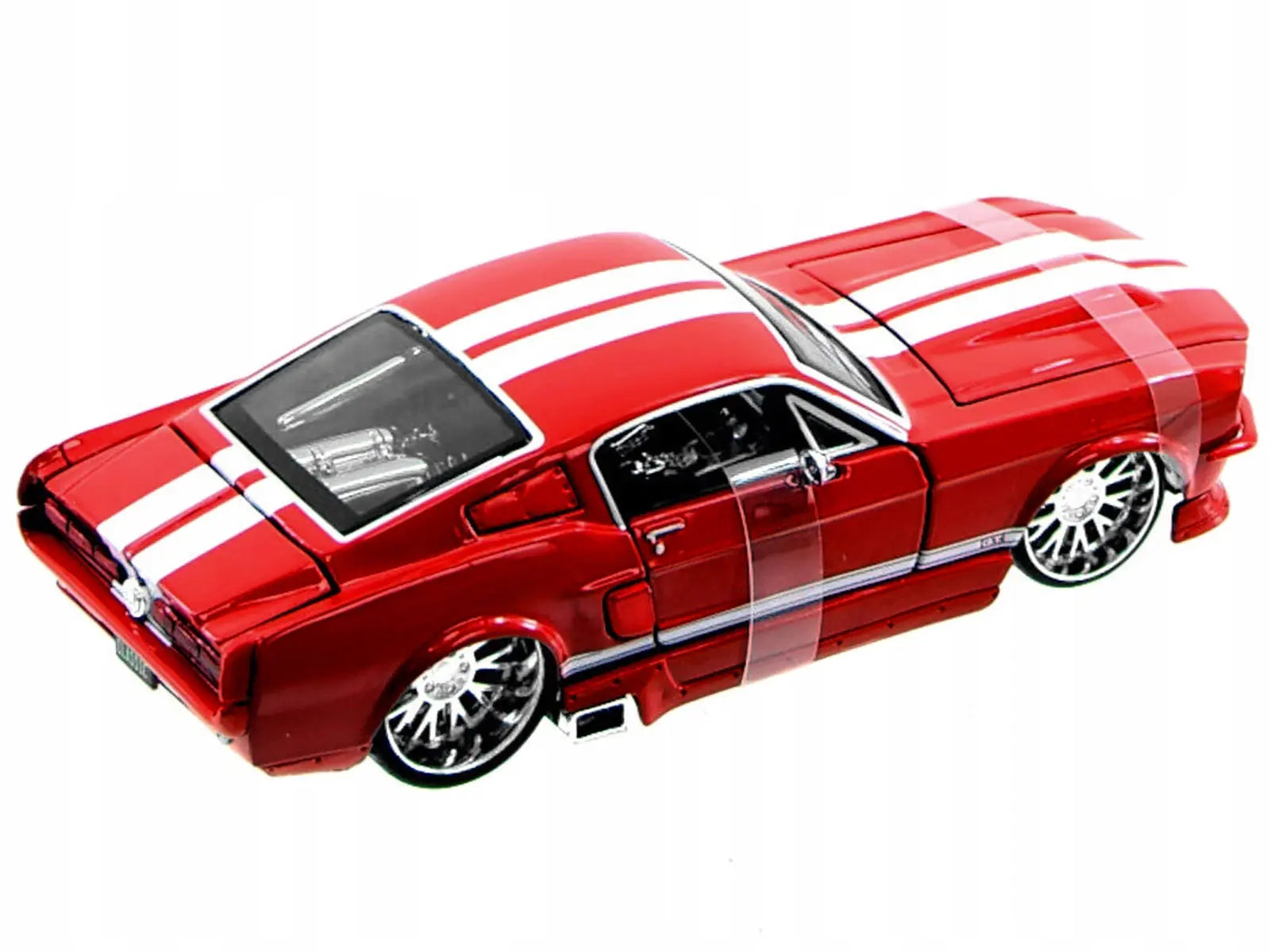 1967 Ford Mustang GT Red with White Stripes "Classic Muscle" "Maisto Design" Series 1/24 Diecast Model Car by Maisto Maisto