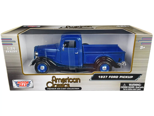 1937 Ford Pickup Truck Blue Metallic and Black 