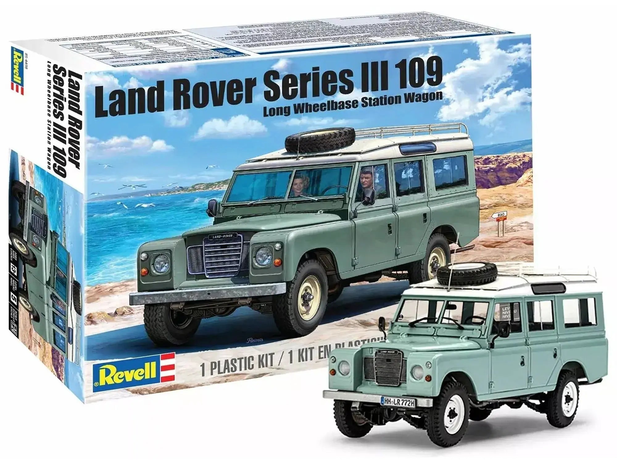 Level 5 Model Kit Land Rover Series III 109 Long Wheelbase Station Wagon 1/24 Scale Model by Revell Revell