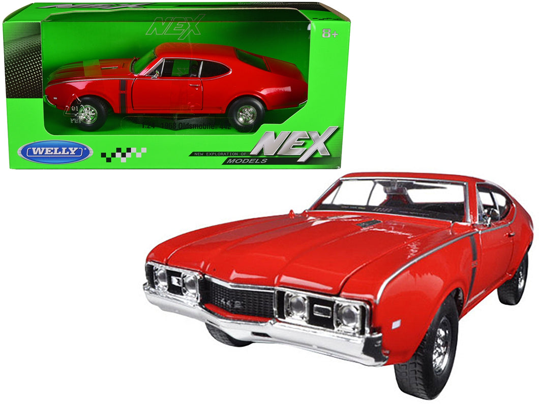 1968 Oldsmobile 442 Red 1/24 Diecast Model Car by Welly Welly