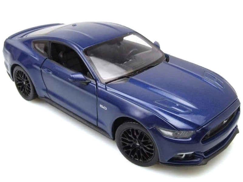 2015 Ford Mustang GT 5.0 Blue Metallic "NEX Models" Series 1/24 Diecast Model Car by Welly Welly