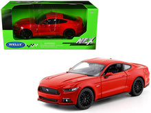 Load image into Gallery viewer, 2015 Ford Mustang GT 5.0 Red &quot;NEX Models&quot; Series 1/24 Diecast Model Car by Welly Welly
