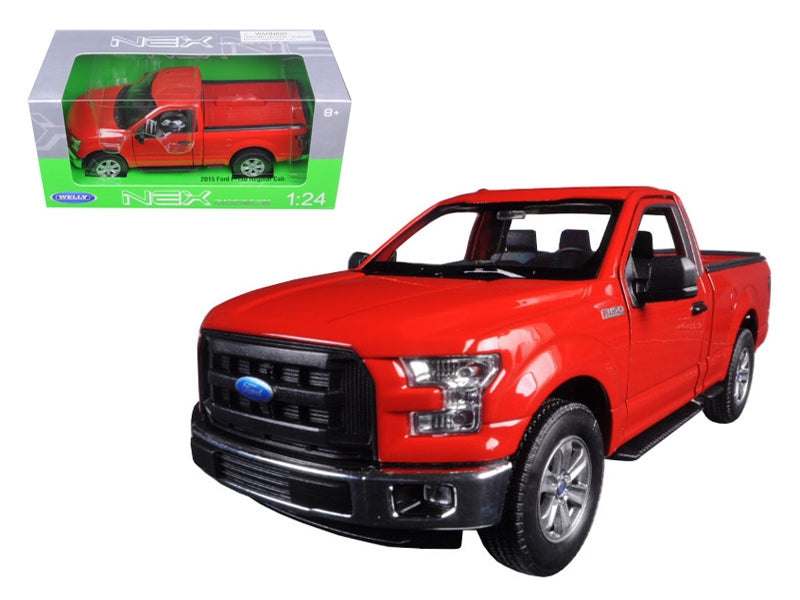 2015 Ford F-150 Regular Cab Pickup Truck Red 1/24-1/27 Diecast Model Car by Welly Welly