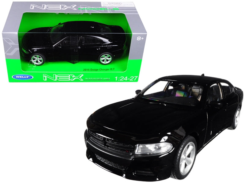 2016 Dodge Charger R/T Black "NEX Models" 1/24-1/27 Diecast Model Car by Welly Welly