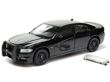 Load image into Gallery viewer, 2016 Dodge Charger Pursuit Police Interceptor Black Unmarked &quot;Police Pursuit&quot; Series 1/24 Diecast Model Car by Welly Welly
