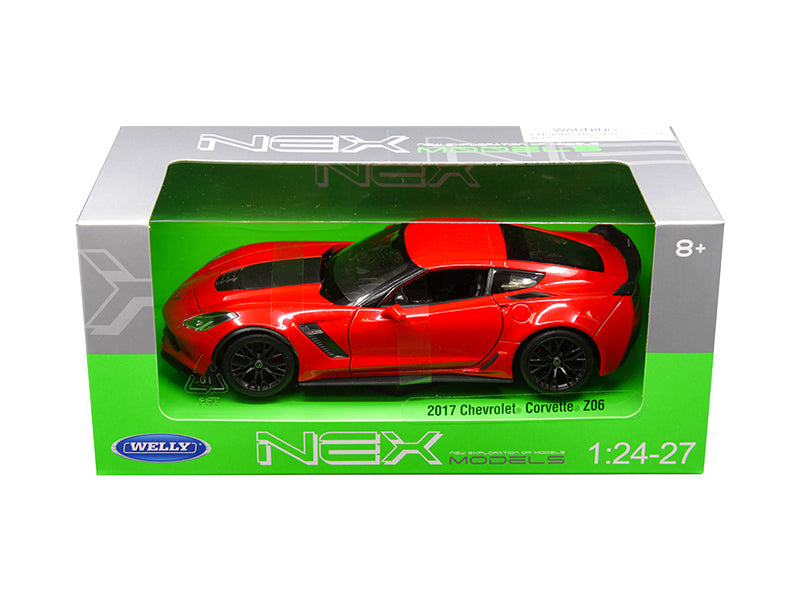 2017 Chevrolet Corvette Z06 Red 1/24-1/27 Diecast Model Car by Welly Welly