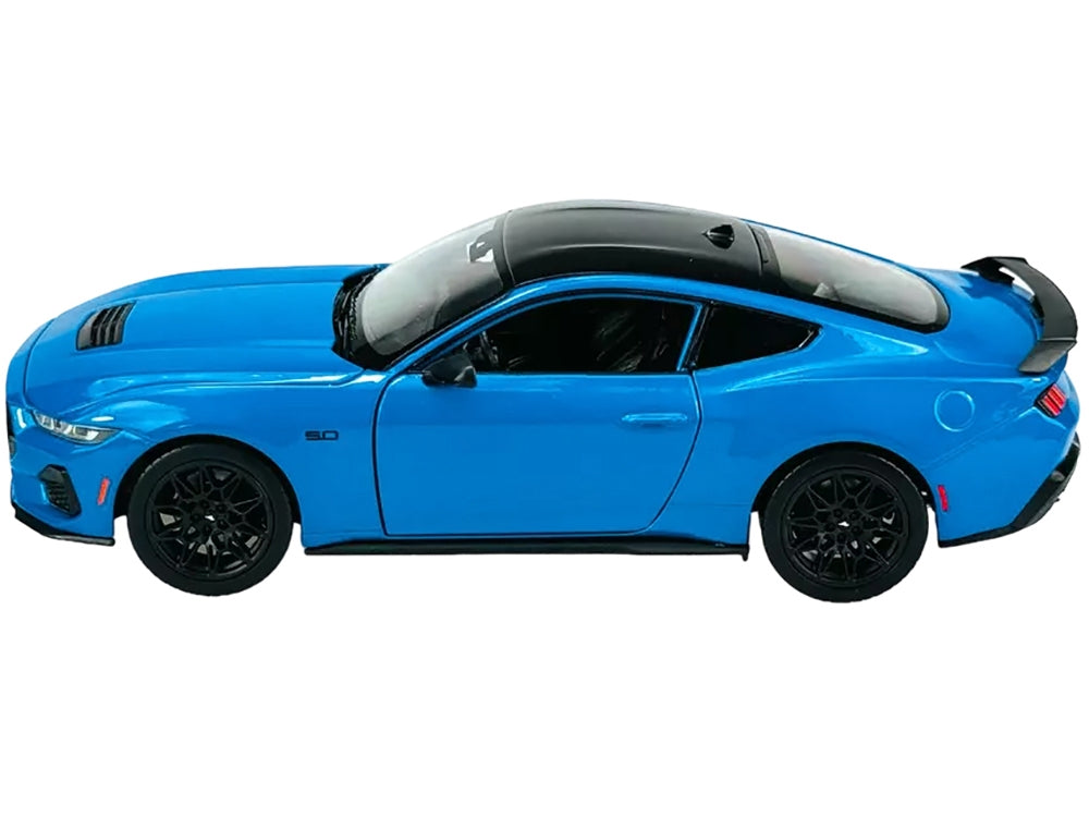 2024 Ford Mustang GT 5.0 Blue with Black Top "NEX Models" Series 1/25 Diecast Model Car by Welly Welly