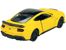 Load image into Gallery viewer, 2024 Ford Mustang GT 5.0 Yellow with Black Top &quot;NEX Models&quot; Series 1/25 Diecast Model Car by Welly Welly
