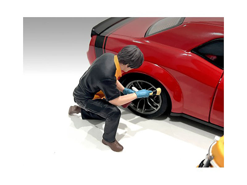 Copy of "Detail Masters" Figure 1 (Wheel Cleaning) for 1/18 Scale Models by American Diorama American Diorama