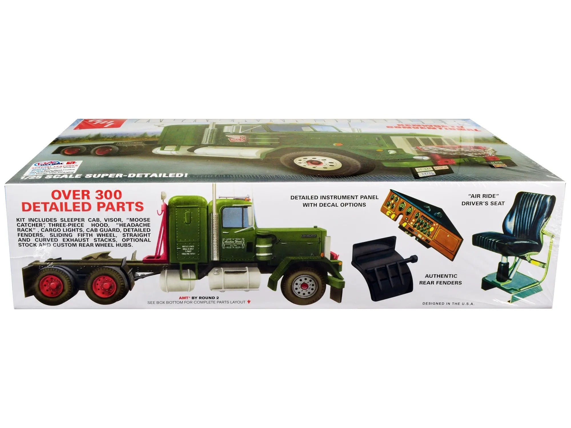 Skill 3 Model Kit Kenworth Conventional Tractor "Alaskan Hauler" 1/25 Scale Model by AMT AMT