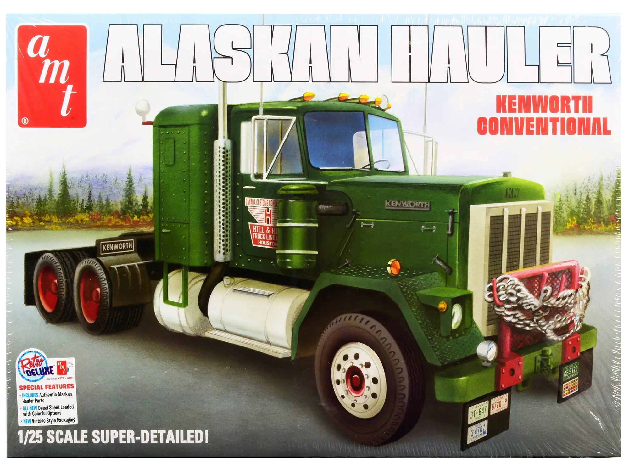 Skill 3 Model Kit Kenworth Conventional Tractor "Alaskan Hauler" 1/25 Scale Model by AMT AMT