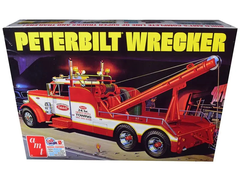 Skill 3 Model Kit Peterbilt Wrecker Tow Truck 1/25 Scale Model by AMT AMT
