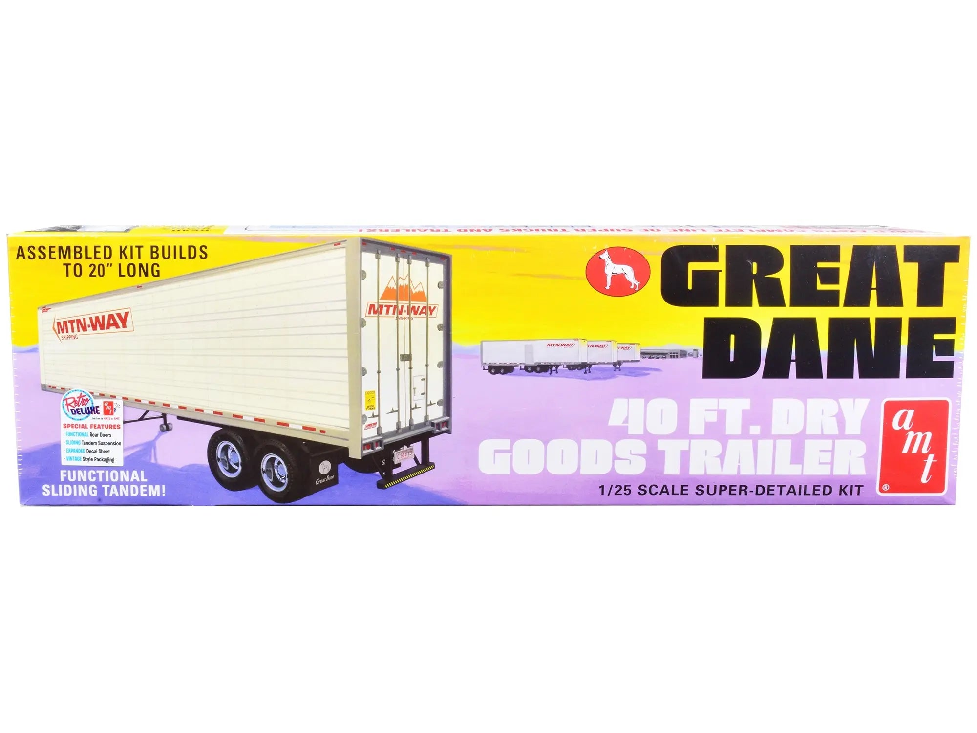 Skill 3 Model Kit Great Dane 40 Ft. Dry Goods Trailer 1/25 Scale Model by AMT AMT