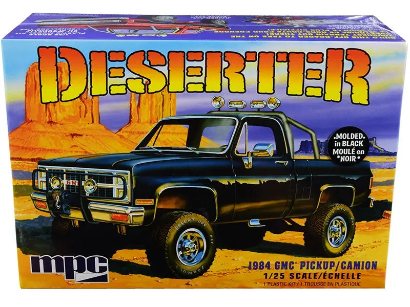 Skill 2 Model Kit 1984 GMC Pickup Truck (Molded in Black) "Deserter" 1/25 Scale Model by MPC MPC