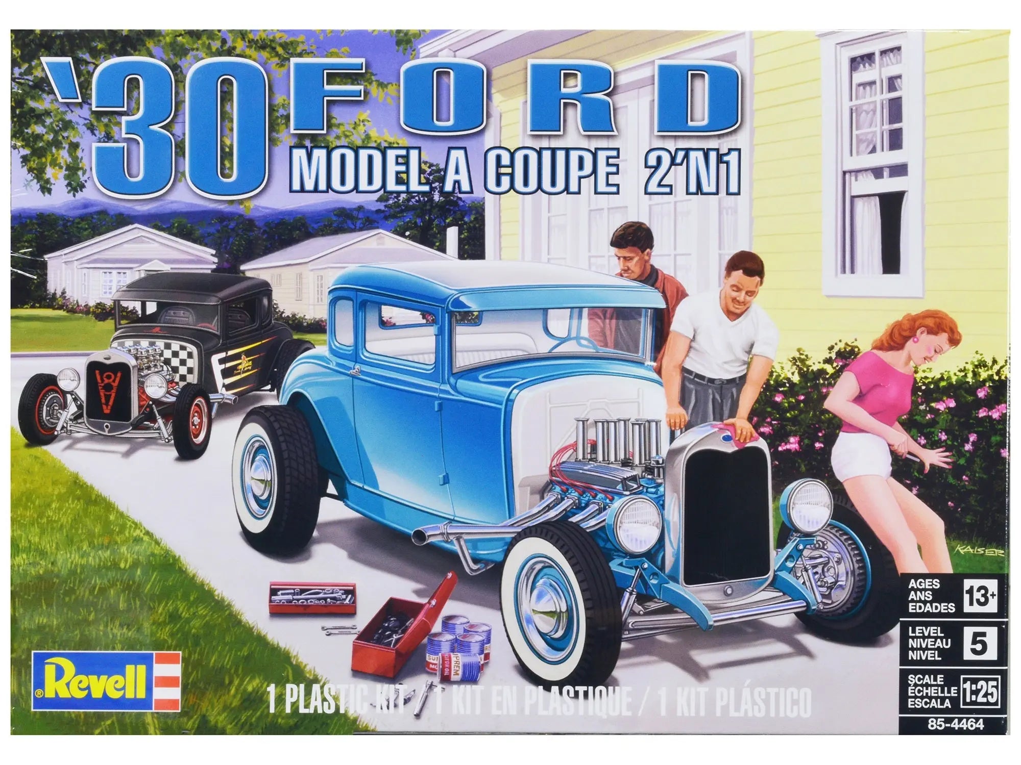 Level 5 Model Kit 1930 Ford Model A Coupe 2-in-1 Kit 1/25 Scale Model by Revell Revell