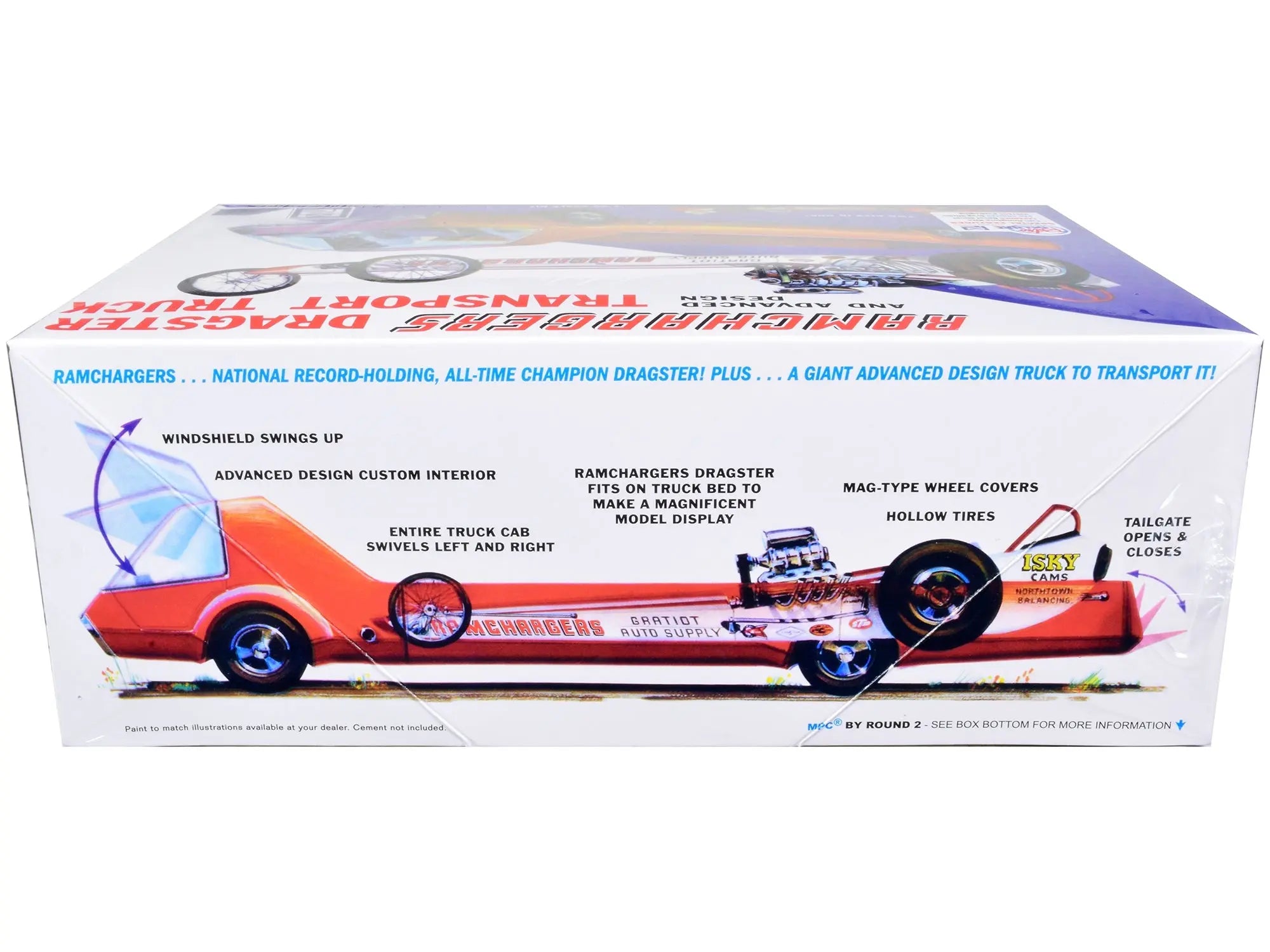 Skill 2 Model Kit Ramchargers Dragster and Advanced Design Transport Truck 2 Kits in 1 1/25 Scale Models by MPC MPC