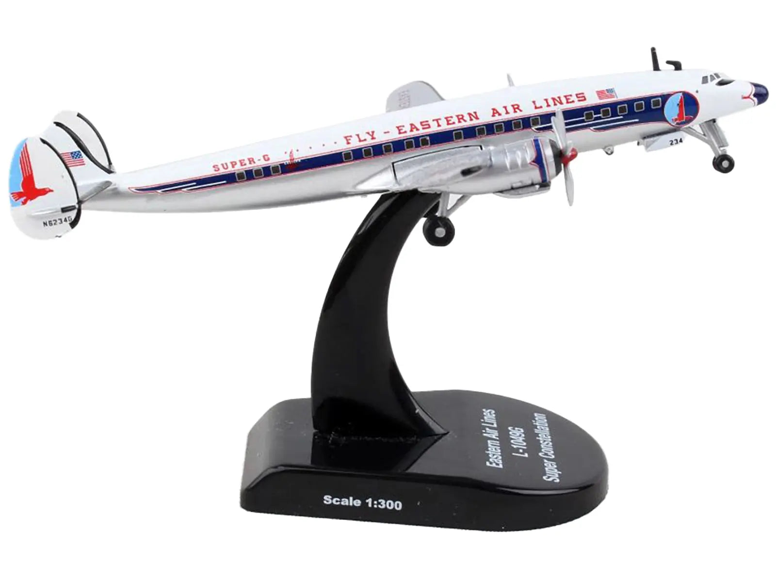 Lockheed L-1049 Super Constellation Commercial Aircraft "Eastern Airlines" 1/300 Diecast Model Airplane by Postage Stamp Postage Stamp