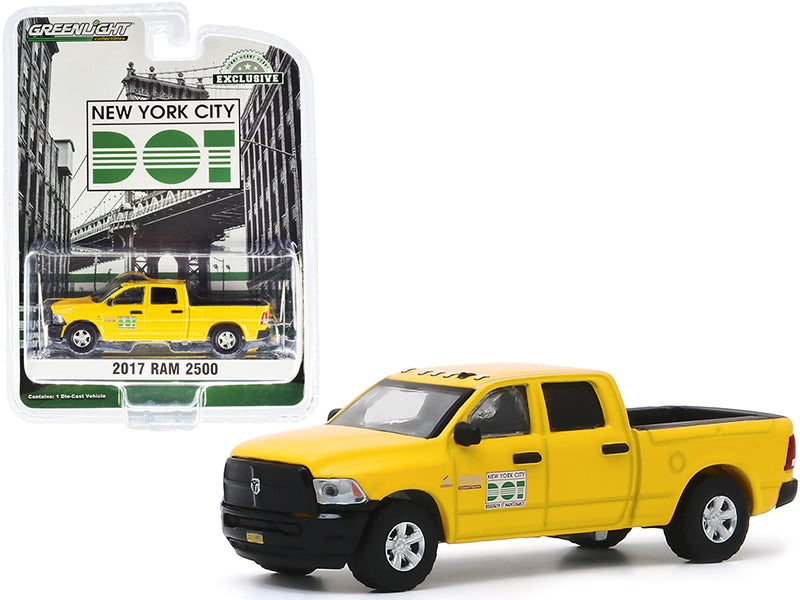 2017 RAM 2500 Pickup Truck Yellow "New York City DOT - Brooklyn Street Maintenance" "Hobby Exclusive" 1/64 Diecast Model Car by Greenlight Greenlight