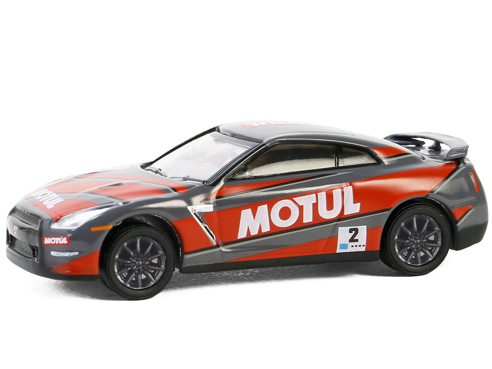 2015 Nissan GT-R (R35) #2 "MOTUL" Gray with Red Graphics "Hobby Exclusive" Series 1/64 Diecast Model Car by Greenlight Greenlight