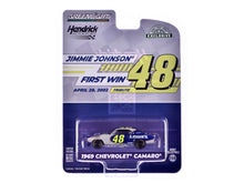 Load image into Gallery viewer, 1969 Chevrolet Camaro #48 &quot;Jimmie Johnson - Hendrick Motorsports First Win Tribute&quot; Dark Blue and White with Graphics &quot;Hobby Exclusive&quot; Series 1/64 Diecast Model Car by Greenlight Greenlight
