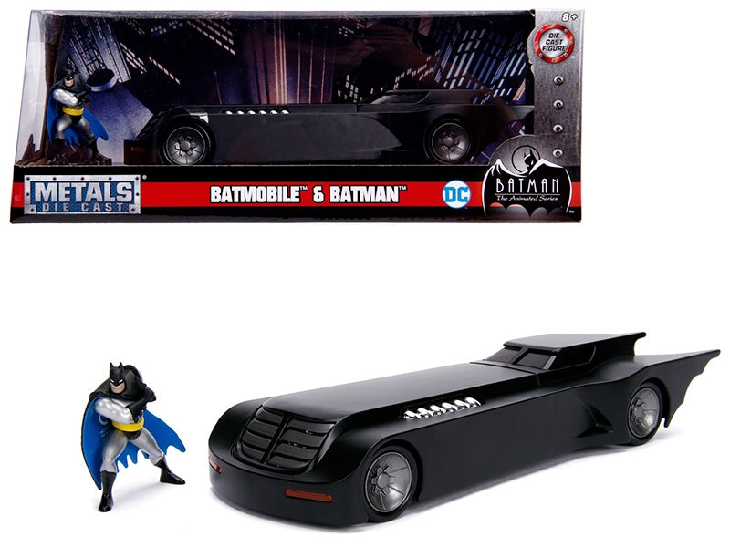 Batmobile with Batman Diecast Figure "Animated Series" DC Comics Series 1/24 Diecast Model Car by Jada Jada