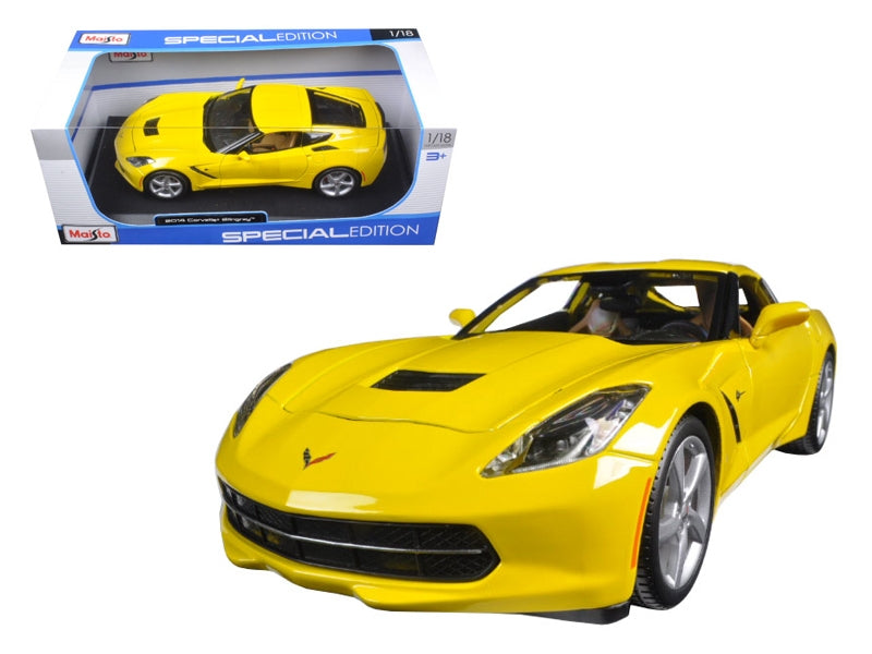 2014 Chevrolet Corvette C7 Stingray Yellow 1/18 Diecast Model Car by Maisto Maisto