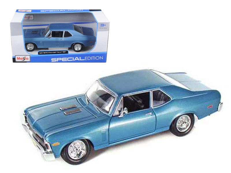 1970 Chevrolet Nova SS Coupe Blue 1/24 Diecast Model Car by Maisto Maisto