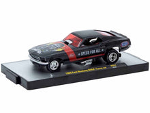 Load image into Gallery viewer, 1969 Ford Mustang NHRA Funny Car Black Metallic with Red Stripes and Graphics Limited Edition to 3762 pieces Worldwide 1/64 Diecast Model Car by M2 Machines M2
