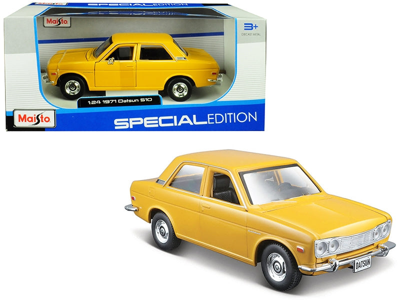 1971 Datsun 510 Yellow "Special Edition" 1/24 Diecast Model Car by Maisto Maisto