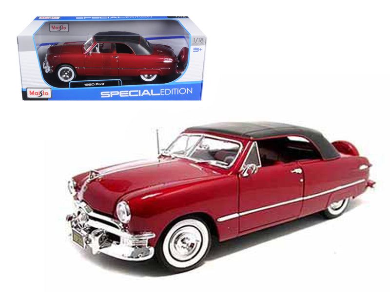 1950 Ford Soft Top Red 1/18 Diecast Model Car by Maisto Maisto