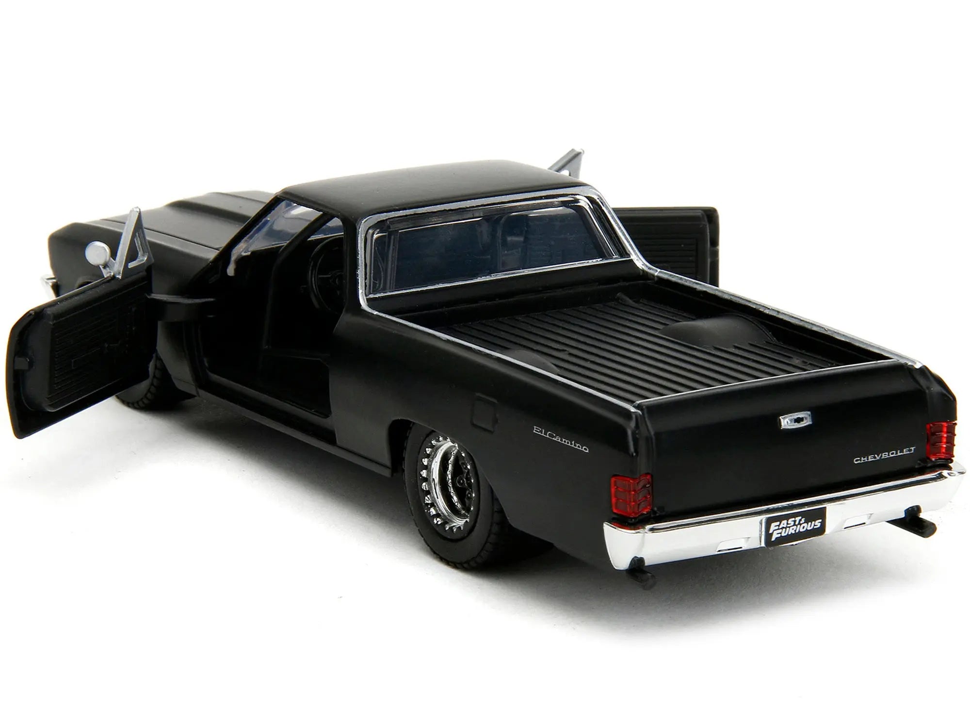 1967 Chevrolet El Camino Matt Black "Fast & Furious" Series 1/32 Diecast Model Car by Jada Jada