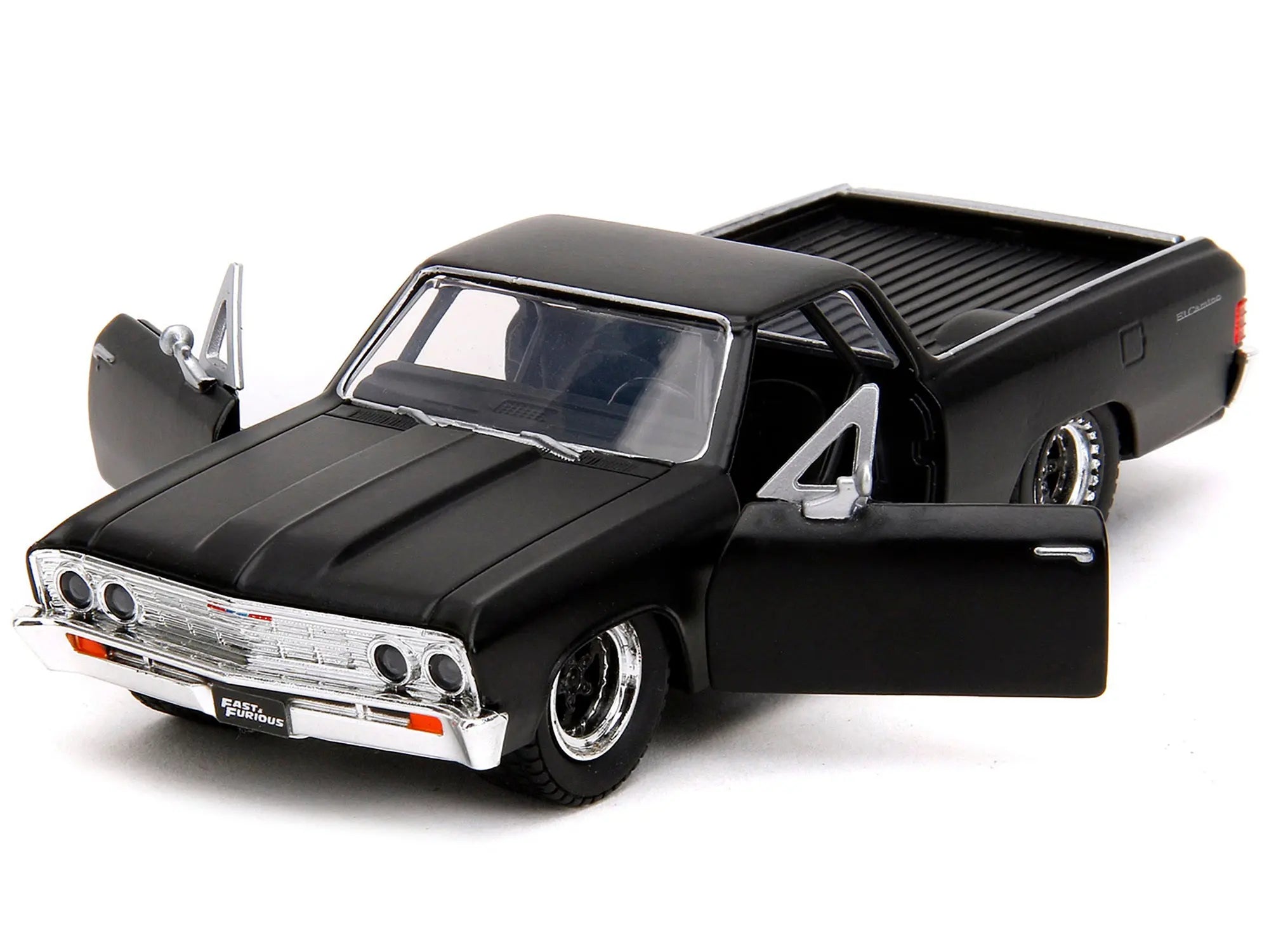 1967 Chevrolet El Camino Matt Black "Fast & Furious" Series 1/32 Diecast Model Car by Jada Jada