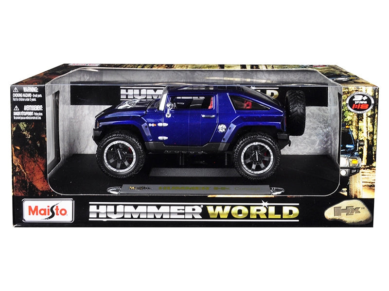 Hummer HX Concept Dark Blue Metallic "Hummer World" 1/18 Diecast Model Car by Maisto Maisto