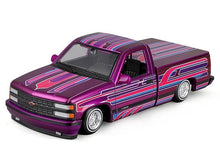 Load image into Gallery viewer, 1993 Chevrolet 454 SS Pickup Truck Purple Metallic with Graphics &quot;Lowriders&quot; &quot;Maisto Design&quot; Series 1/24 Diecast Model Car by Maisto Maisto
