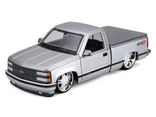 Load image into Gallery viewer, 1993 Chevrolet 454 SS Pickup Truck Silver Metallic and Gray &quot;Lowriders&quot; &quot;Maisto Design&quot; Series 1/24 Diecast Model Car by Maisto Maisto
