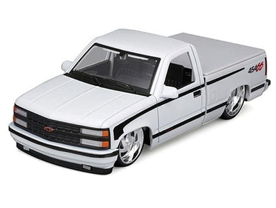 1993 Chevrolet 454 SS Pickup Truck White with Black Stripes 