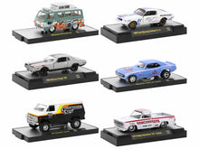 Load image into Gallery viewer, &quot;Auto Meets&quot; Set of 6 Cars IN DISPLAY CASES Release 74 Limited Edition 1/64 Diecast Model Cars by M2 Machines M2
