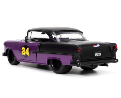 1955 Chevrolet Bel Air #24 Purple Metallic and Matt Black 