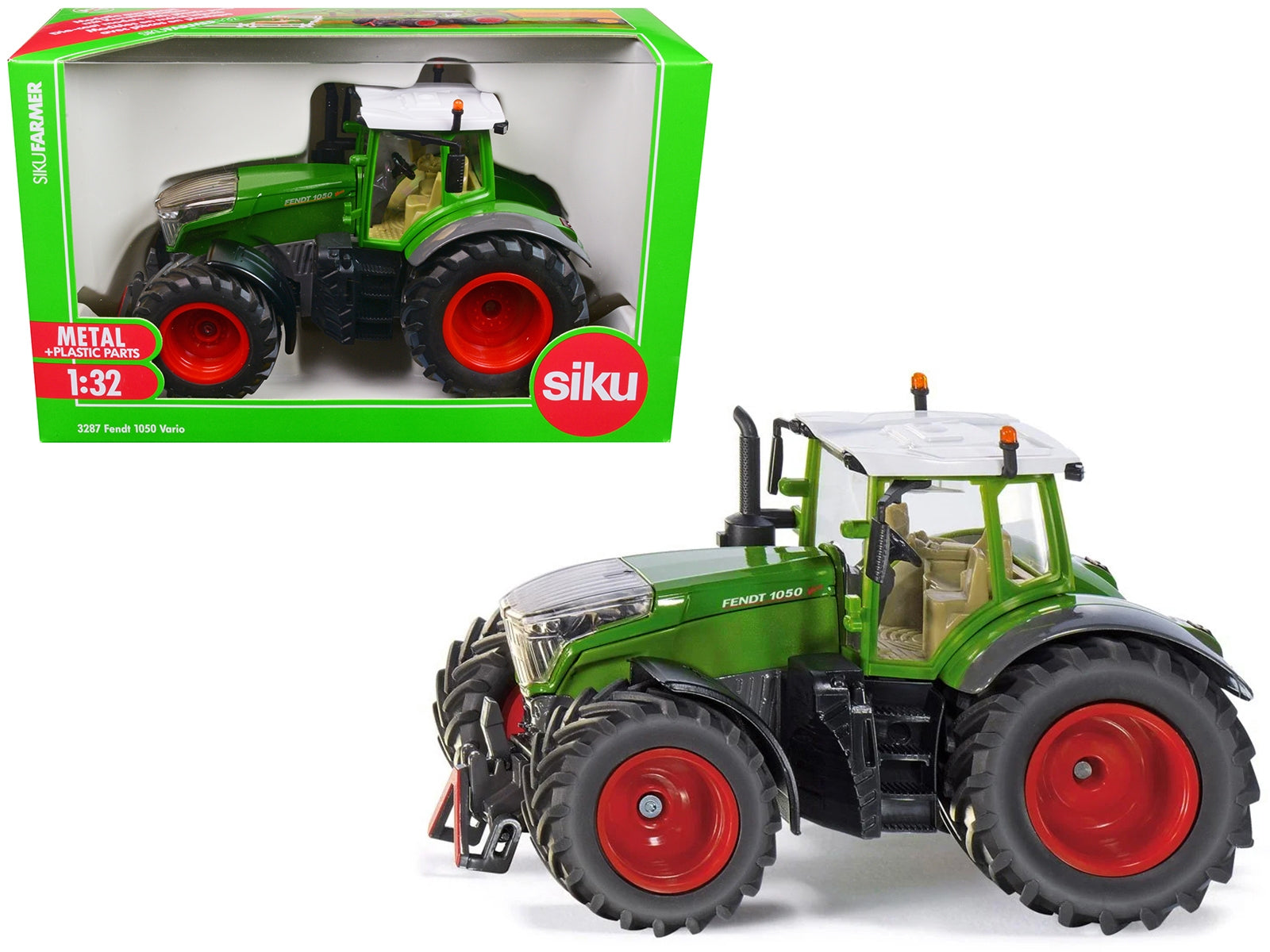 Fendt 1050 Vario Tractor Green with White Top 1/32 Diecast Model by Siku SIKU