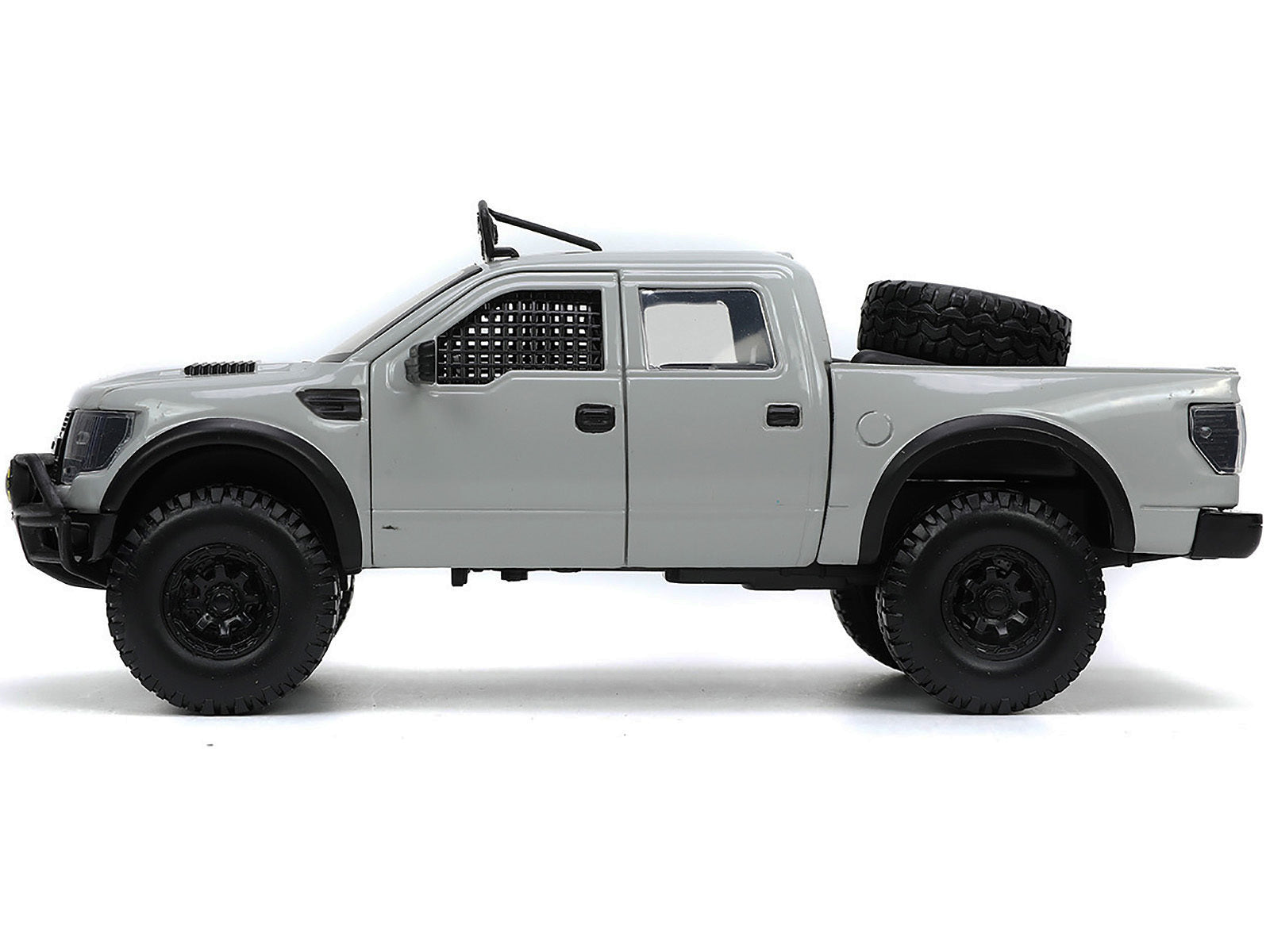 2011 Ford F-150 SVT Raptor Pickup Truck Light Gray with Extra Wheels "Just Trucks" Series 1/24 Diecast Model Car by Jada Jada