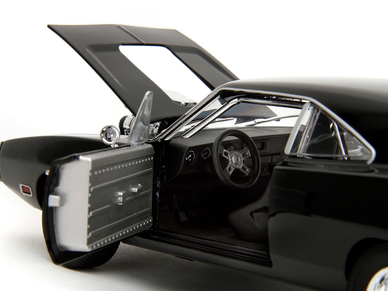 Dom's Dodge Charger R/T Black "Fast & Furious" (2009) Movie "TrueSpec" Series 1/24 Diecast Model Car by Jada Jada