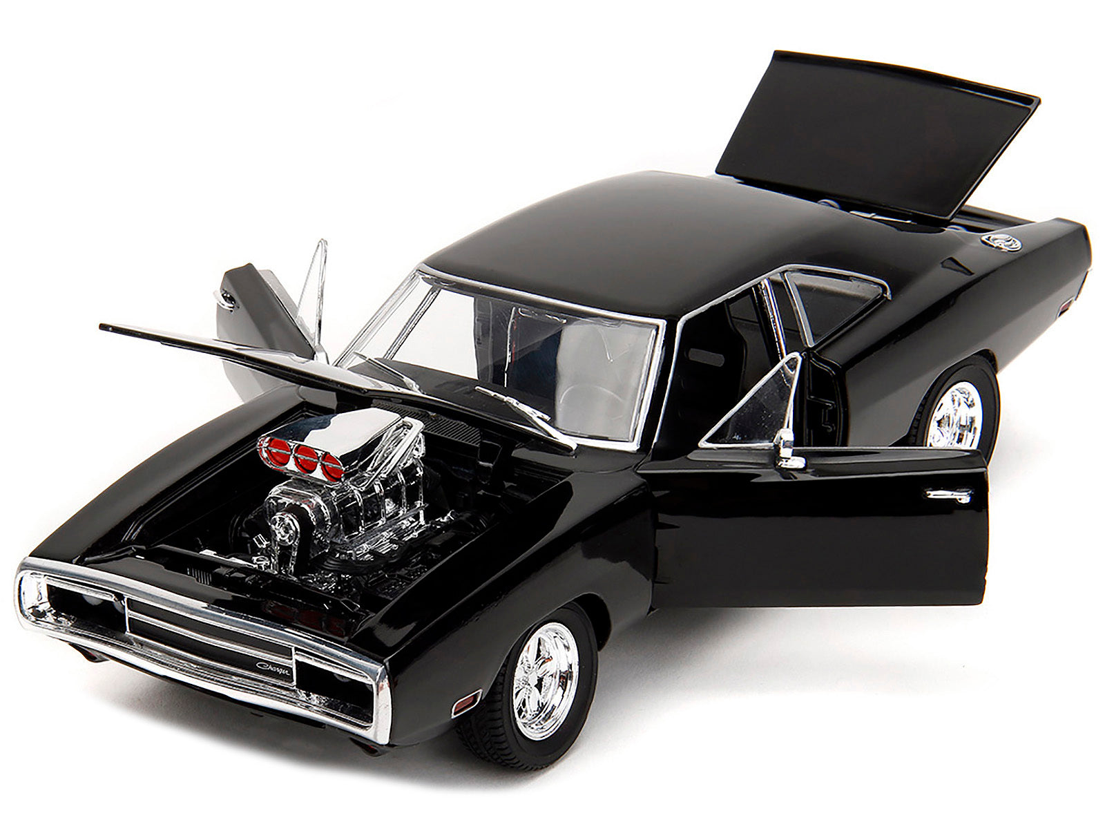 Dom's Dodge Charger R/T Black "Fast & Furious" (2009) Movie "TrueSpec" Series 1/24 Diecast Model Car by Jada Jada