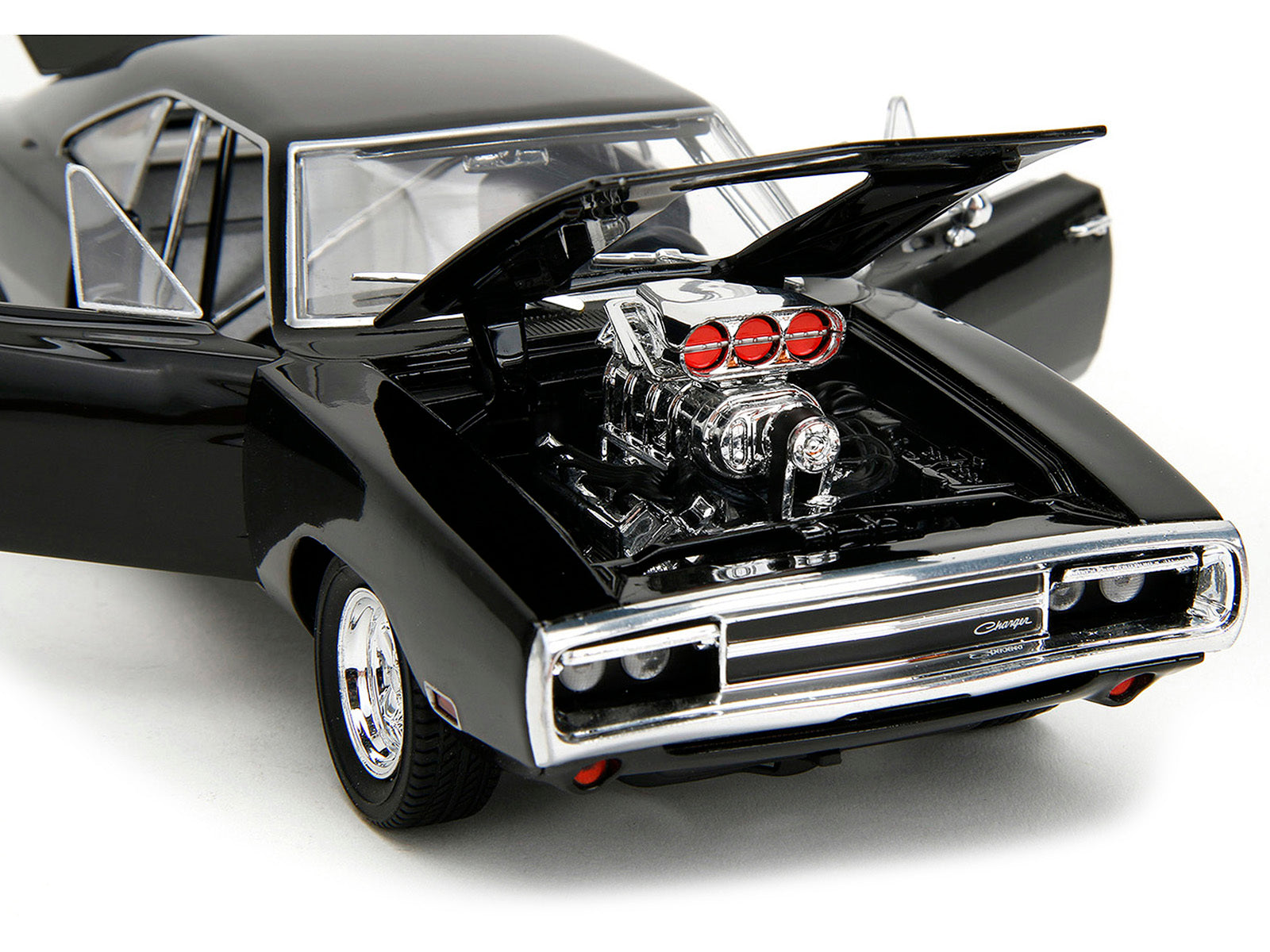 Dom's Dodge Charger R/T Black "Fast & Furious" (2009) Movie "TrueSpec" Series 1/24 Diecast Model Car by Jada Jada