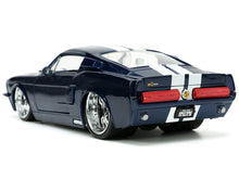 Load image into Gallery viewer, 1967 Ford Mustang Shelby GT500 Dark Blue Metallic with White Stripes &quot;Bigtime Muscle&quot; Series 1/24 Diecast Model Car by Jada Jada
