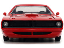 Load image into Gallery viewer, 1973 Plymouth Barracuda Red with Black Stripes &quot;Bigtime Muscle&quot; Series 1/24 Diecast Model Car by Jada Jada
