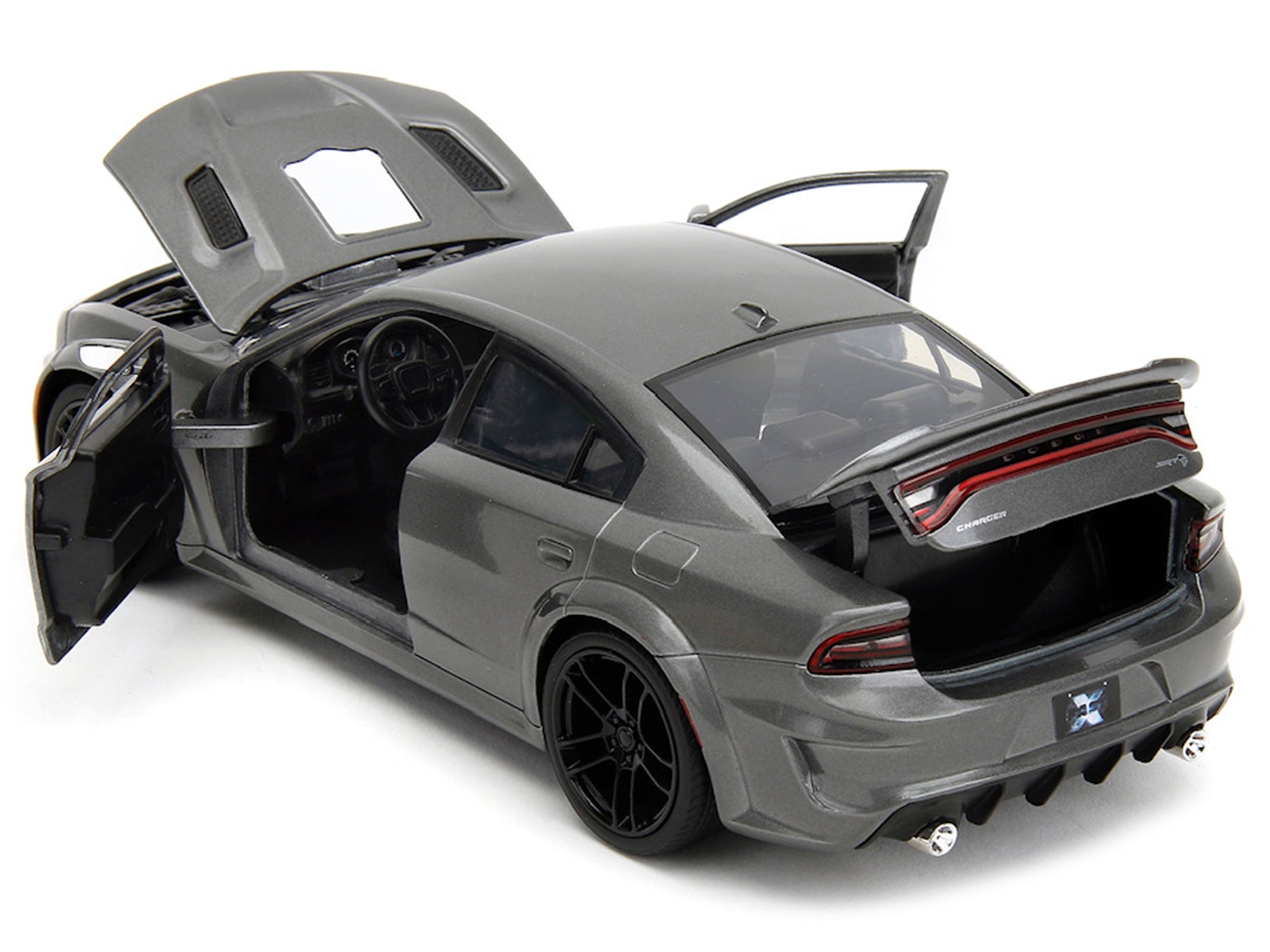 2021 Dodge Charger SRT Hellcat Gray Metallic "Fast X" (2023) Movie "Fast & Furious" Series 1/24 Diecast Model Car by Jada Jada