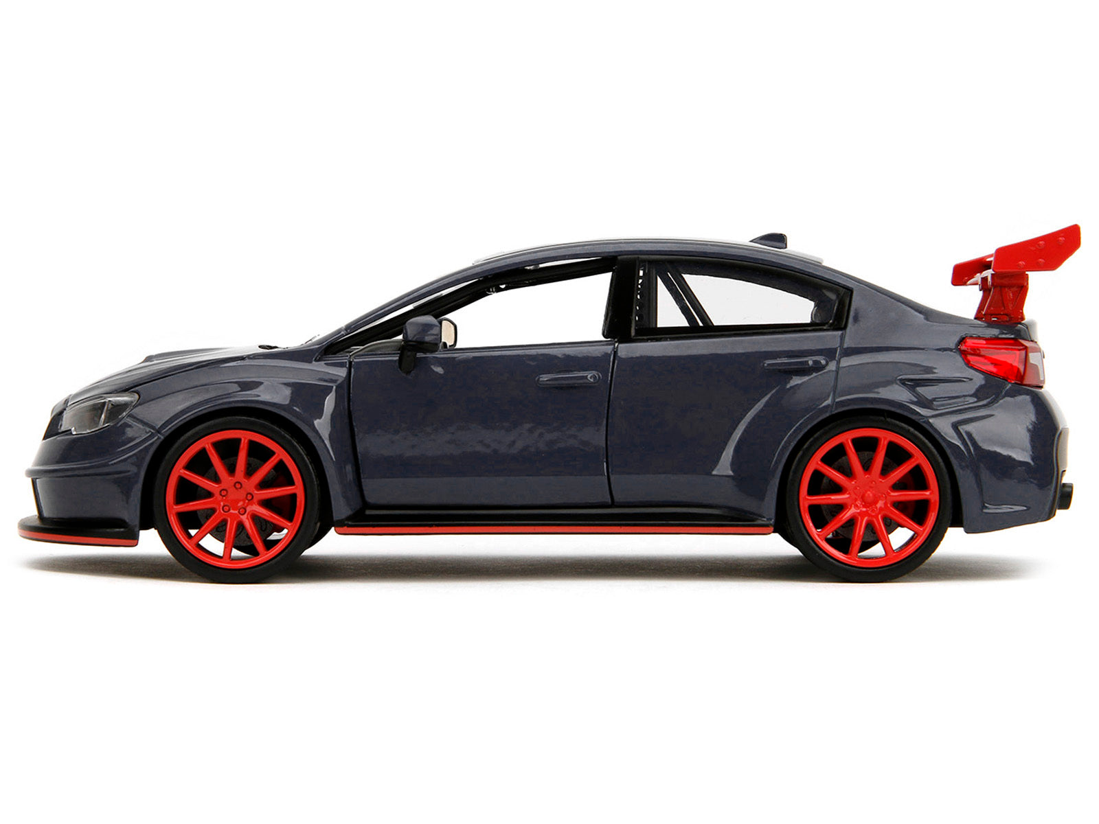 2016 Subaru WRX STI Widebody Dark Blue and Yuji Itadori Diecast Figure "Jujutsu Kaisen" (2020-2023) TV Series "Anime Hollywood Rides" Series 1/24 Diecast Model Car by Jada Jada