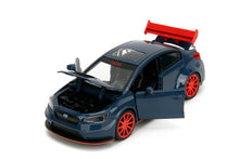 Load image into Gallery viewer, 2016 Subaru WRX STI Widebody Dark Blue and Yuji Itadori Diecast Figure &quot;Jujutsu Kaisen&quot; (2020-2023) TV Series &quot;Anime Hollywood Rides&quot; Series 1/24 Diecast Model Car by Jada Jada
