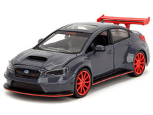 Load image into Gallery viewer, 2016 Subaru WRX STI Widebody Dark Blue and Yuji Itadori Diecast Figure &quot;Jujutsu Kaisen&quot; (2020-2023) TV Series &quot;Anime Hollywood Rides&quot; Series 1/24 Diecast Model Car by Jada Jada
