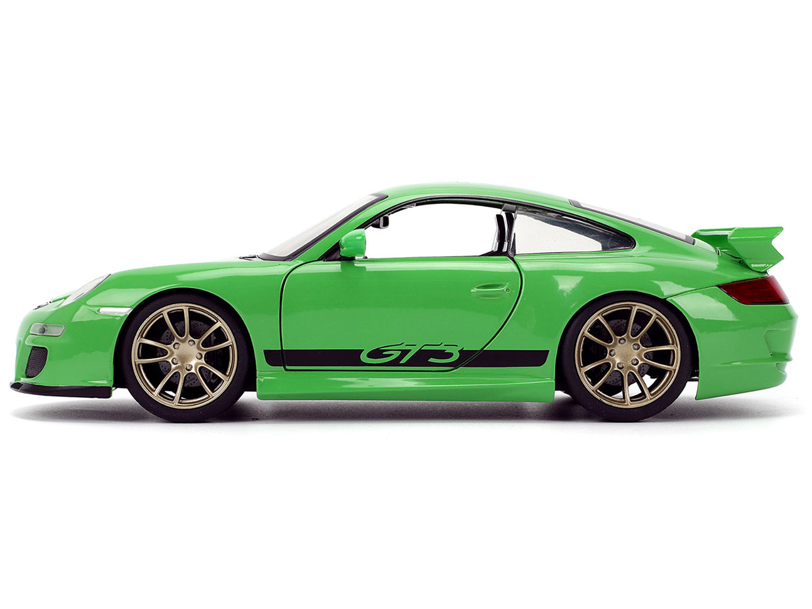 Porsche 911 GT3 (997) Green with Black Accents "Fast X" (2023) Movie "Fast & Furious" Series 1/24 Diecast Model Car by Jada Jada